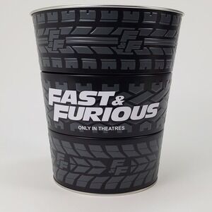 Fast & Furious AMC Theatres Popcorn Bucket Metal Tin Tire Tread Collectible 2020